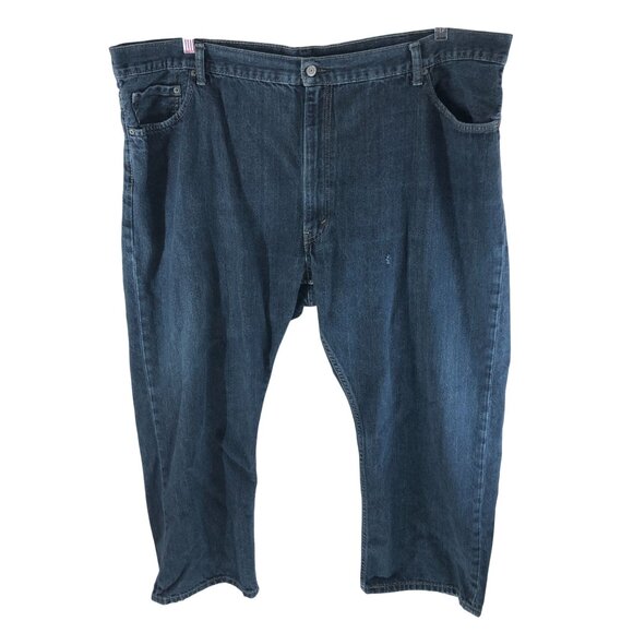 Levis Mens Jeans 559 Relaxed Straight Dark Wash 50x29 Measures 48x27 - Picture 1 of 7